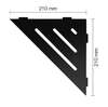 Image du produit TABLETTE CURVE E-S1 210x210mm noir mat