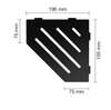 Image du produit TABLETTE CURVE E-S2 195X195mm noir mat