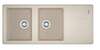Image du produit EVIER MALTA 116x500 2 CUVES CAFE CREME