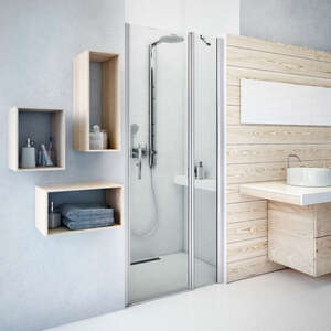 Image produit  PORTE PIVOTANTE AVEC ELEMENT FIXE EQUI2M ARGENT