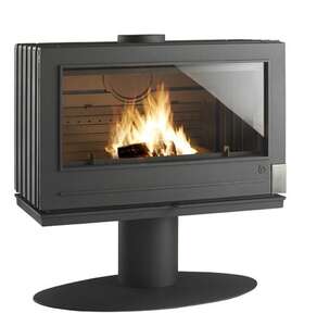 Image produit POELE A BOIS ELTON FONTE ANTHRACITE 12kW